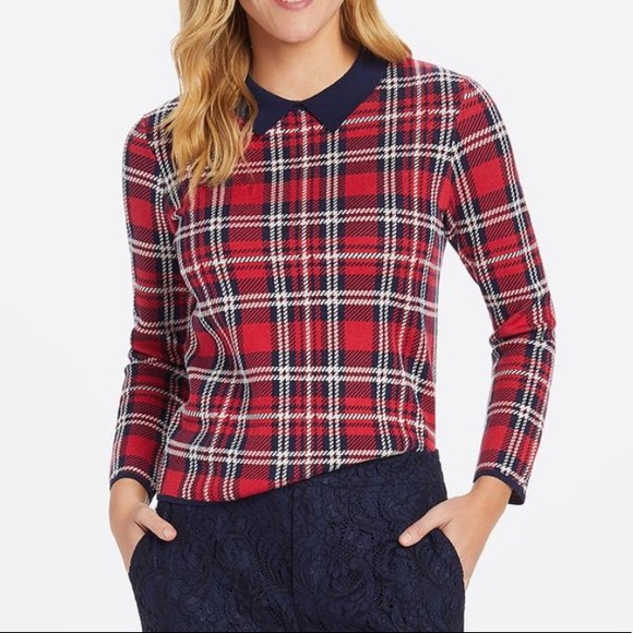 Holiday Plaid Collared Sweater | Poshmark